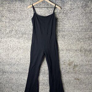 Wilfred Free Jumpsuit Womens Medium Black Spaghetti Strap Flared Leg‎ Aritzia